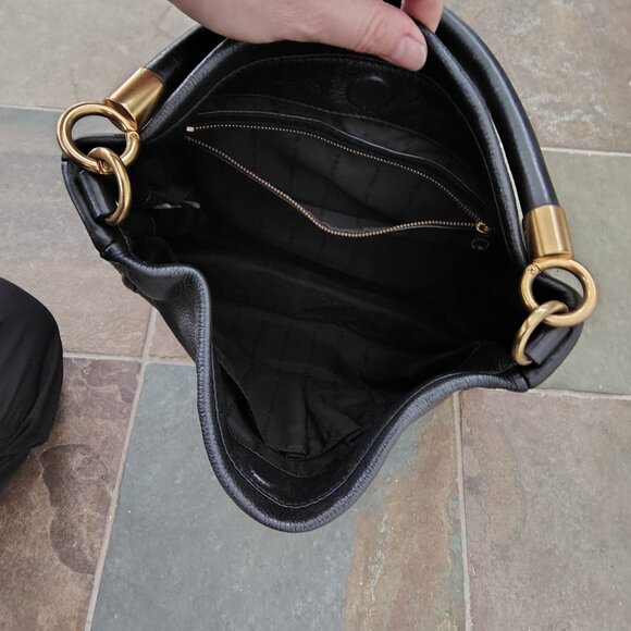 Marc by Marc Jacobs Black Leather Gold Hardware Shoulder Bag - Picture 13 of 13